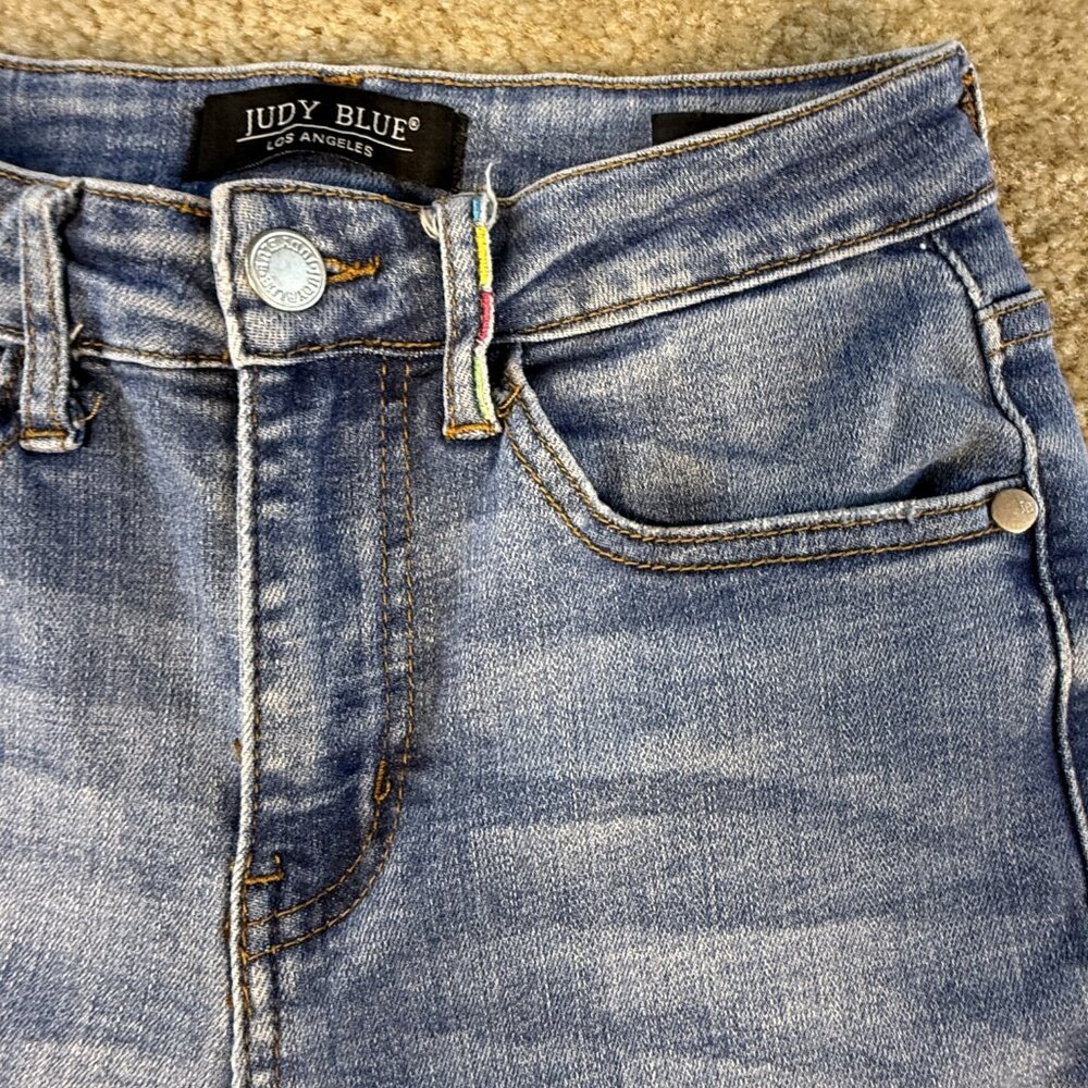 Judy Blue Skinny Fit Jeans Womens Size 0/24 High Rise Denim Blue Ankle F680 - Picture 3 of 16